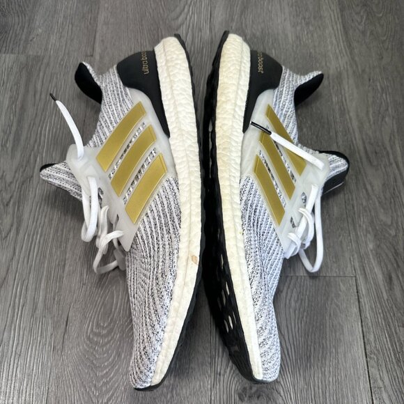 Size 17- adidas UltraBoost White Gold Metallic Running Shoes Sneakers main image 7